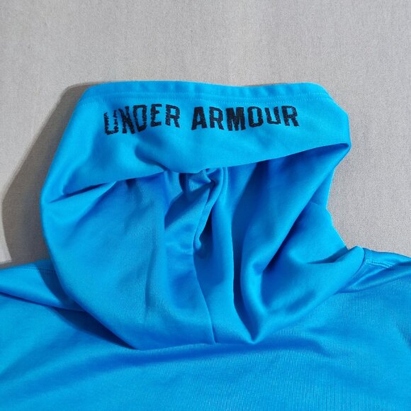 Under Armour Storm Hoodie youth boy size L light blue with graphic loose fit - Picture 4 of 11